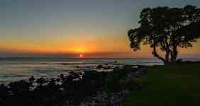 Kahului: Sunset, beach, horizon